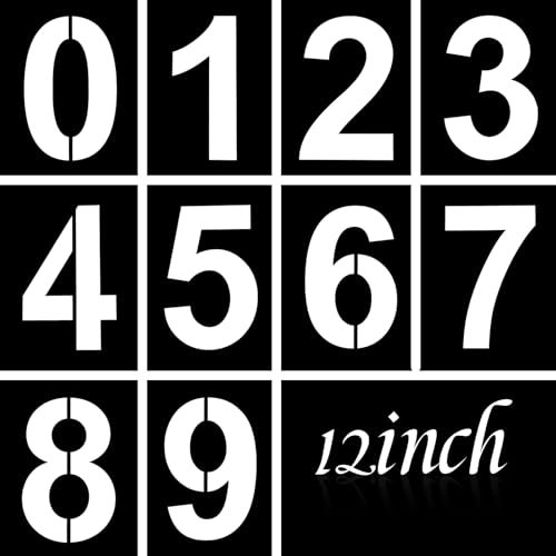 Sprühschablonen Zahlen Schablonen Buchstaben Schablone Groß Zahlen Schablonen Wiederverwendbar Zahlenschablonen Kunststoff Zahlen Schablonen Set Von 0 Bis 9 Für Hausnummern Parkplatzmarkierung