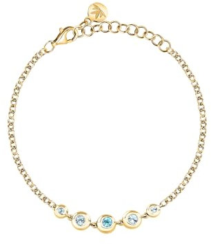 Morellato Damenarmband aus recyceltem 925‰-Silber mit blauen Steinen, TESORI ETERNI-Kollektion – SAXN12