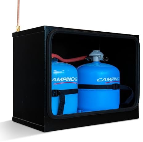 Double 904/907 Steel Camping Gas Safe Locker full kit with Camping gas regulator