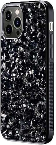 Forged Carbon Fiber Phone Case, 2025 Magnetic Case Cover for iPhone Case with Real Forged Carbon Fiber, 202 New Carbon Fiber Phone Case for iPhone 16 15 14 13 12 Pro Max (15Pro Max,Silver)