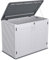 LARS360 Abri de Jardin Extérieur, Armoire en Plastique, Résistant aux Intempéries et aux UV, Boîte à Poubelle, Armoire de Jardin, Capacité 700L, 130x75x100 cm, Gris et Blanc