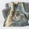 Kuscheldecke Flauschig Decke Flanelldecke Wohndecken Graue Maine Coon Katze Liebes Tier Sofaüberwurf Decke Überwurf Mikrofaser Tagesdecke Für Bett Sofa Schlafzimmer Büro 150X200Cm