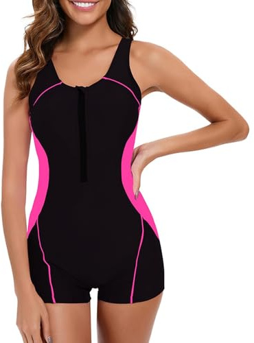 Maillot de Bain Femme 1 Pieces Contrôle du Ventre Dos Nu Slim Push up Maillot Une pièce avec Fermeture Combinaison Monokini Amincissant Vêtements Mer et Natation Tenue de Plage Piscine Surf
