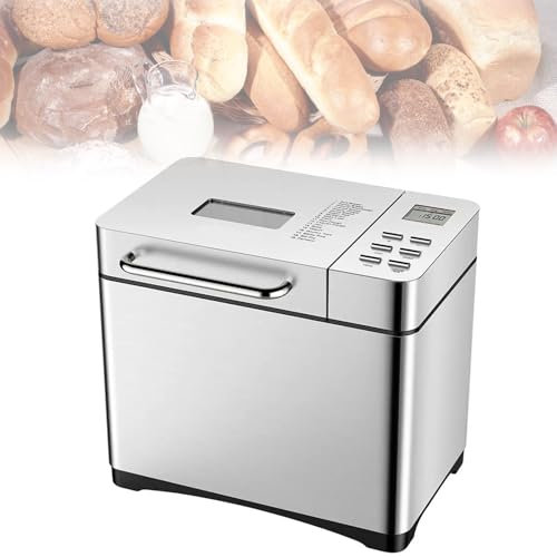 BDJSN Máquina De Pan Automática De 650 W, Máquina De Fermentación De Pan Inteligente Profesional De 1 Kg con 17 Programas De Cocción Inteligentes, Temporizador De 15 Horas