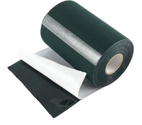 HuhWafee Cinta de unión para hierba artificial, 15 cm x 10 m, autoadhesiva, unión de la cinta de césped, fijación de la cinta sintética, tela no tejida de PVC para la colocación de hierba de jardín