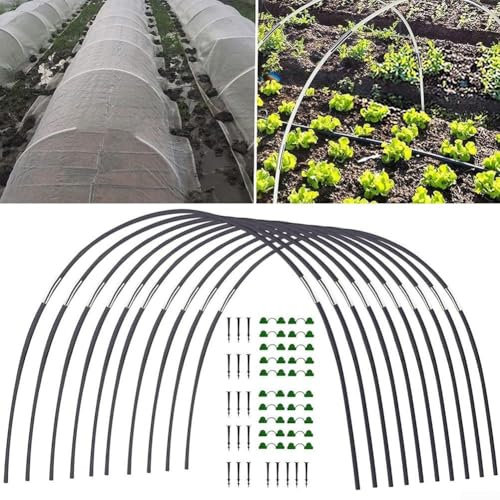 Wetterfeste Fiberglas-Stangen für Hochbeet zum Keimen und Pflanzenstützen (2)