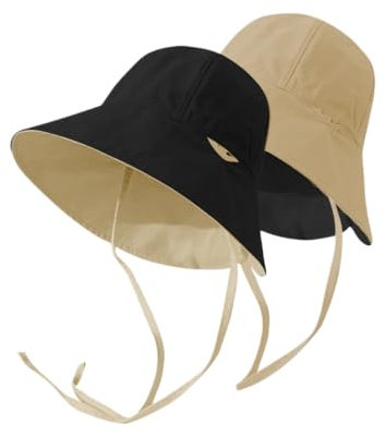 YAMEE Sombrero de Pescador para Mujer Verano Reversible con Agujero para Cola de Caballo,Gorro de Pesca para Mujer Impermeable,Secado Rápido,Protección UV, Plegable Ligero,para Playa,Viajes,Pescar