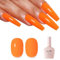 Imtiti Orange Gel Nail Polish, Neon Orange Nail Gel Polish High Gloss Soak Off UV LED Spring Summer Nail Art Manicure Salon DIY Design 10ml