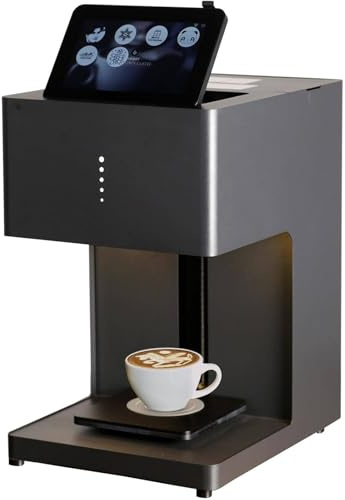 EBPro 3D-Kunstdrucker, digitale Kaffeemaschine, Tintenstrahl, WLAN, Fotodruck, Touchscreen, Display, Latte mit Kamera, DIY-Kuchen, Schwarz
