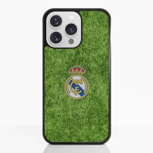 PHONECASES3D – Phone Case compatible with Apple iPhone 13 Pro Real Madrid – Pitch Grass – Patented 3D Effect Design – Lightweight & Durable Protection – Black