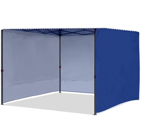 URPIZY Parois latérales pour auvents et pavillons de 10 x 10 m, 3 pièces, imperméable, polyester 210D, 305 x 200 cm, bleu