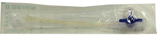 DISCOFIX Dreiwegehahn blau m.10 cm Schlauch 1 St