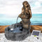 Fontaine Solaire Fontaine de Jardin Fontaine Fontaine Bain à Oiseau Solaire Cascade Lampe de Jardin Fontaine Pompe de Bassin – Jeu d'eau pour Jardin