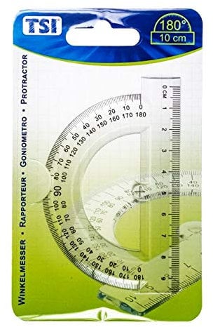 TSI 46208 goniometro 180 gradi con righello 10 cm