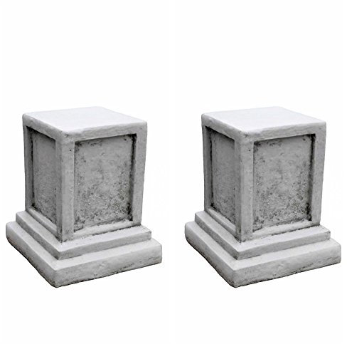 Antikes Wohndesign Spar-Set 2 x Steinsäule Sockelsäule Griechische Blumensäule Gartensäule Figurenständer 130KG Höhe: 42cm