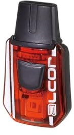 Moon Light the Way You Ride On Alcor 15 Lumens IPX4 Rechargeable Rear Cycle Light, Built-in Battery, Max Runtime 79 Hours, Black / Red