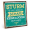 TypeStoff Holzschild mit Spruch – STURM IST ERST, WENN DIE SCHAFE – im Vintage-Look mit Zitat als Geschenk und Dekoration - HS-00496