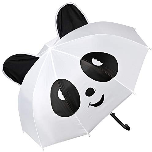 VON LILIENFELD Regenschirm Kinderschirm Kinderregenschirm Panda Bär Junge Mädchen Leicht Stabil bis ca. 8 Jahre