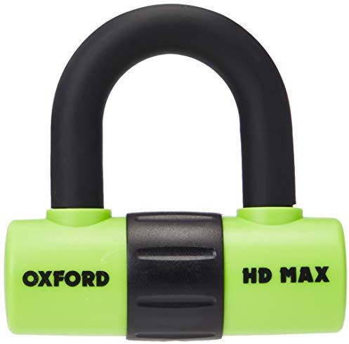 Oxford HD Max Green LK313 - Candado de disco de acero para motocicleta de alta seguridad