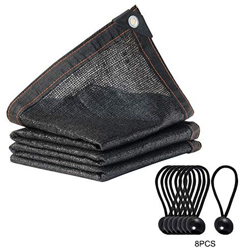 Blanketswarm Sun Shade Sail,2x2m Sunscreen Awning Canopy Garden Sunblock Shade Net,UV Resistant Mesh 80% Shading Rate for Outdoors,Patio Lawn(Black)