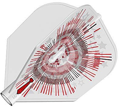 8 Flight Unisex-Adult Johnny Lackey Design No. 6 Shape Pro Dart Flights für Dartpfeile Geformtes System, No.6
