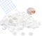 YouU 100 pezzi Viti Pozidriv e con Testa a Croce 12mm ， 54 pezzi Tappi Coprivite Adesivi 21mm per vite di montaggio a croce vite a croce Fori per viti（Bianco/Nero） (Bianco)