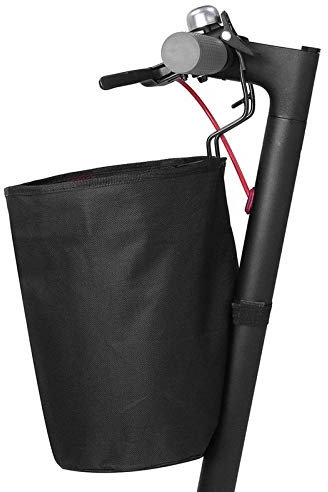 YOBAIH Elektro-Scooter Storage Basket Zubehör Elektro-Scooter vordere Halterung hängenden Korb Gemüse Fahrrad Tasche FüR Vorne (Color : Black)
