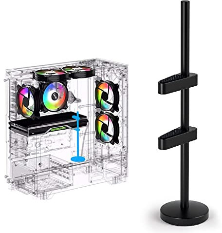 GPU Support Bracket Graphics Card GPU Brace Video Card Sag Holder/Holster Bracket for Single or Dual GPU Cards Video Card Sag Holder/Holster Bracket Adjustable Length and Height (Black)