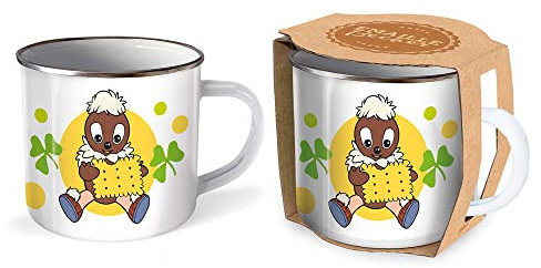 Trötsch Unser Sandmännchen Emaille Becher Tasse Pittiplatsch: Kaffeetasse Teetasse Geschenkidee Geschenk Tasse Emaillebecher