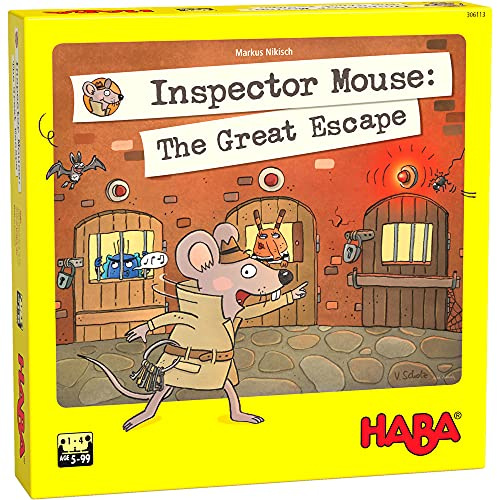 HABA 306113 Inspector Mouse: The Great Escape- A mousy memory game for 1-4 detectives, ages 5 and up - English Version