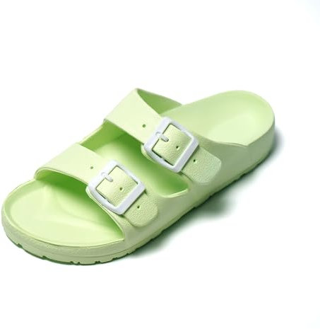 JOMIX Ciabatte Donna Estive Comode Mare Gomma Casa Piscina Spiaggia SD2211 (D Verde, 40)