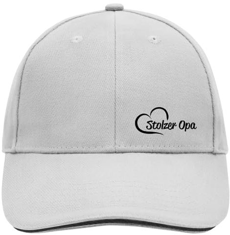 Huuraa Baseball Cap Stolzer Opa Herz Geschenk Dark Grey/White Stolzer Opa Geschenkidee