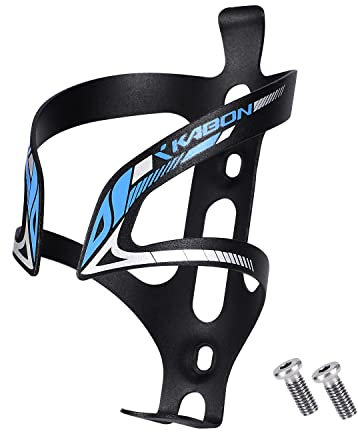 KABON Bike Water Bottle Holder, Lightweight Bicycle Alloy Aluminum Side Load Water Bottle Cage Brackets for Road Bike MTB (New Blue)
