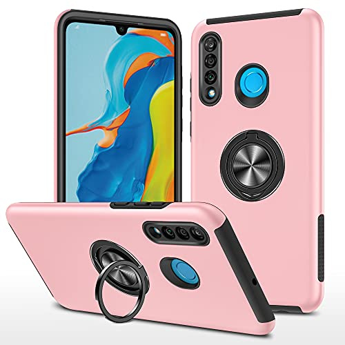 SORAKA Hülle für Huawei P30 Lite mit unsichtbarem Ringhalter und Metallplatte für magnetische Autohalterung Robustes Gehäuse in Militärqualität stoßfeste Schutzhülle