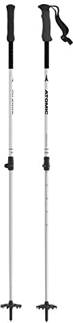 ATOMIC BCT TOURING Skitourenstöcke - Verstellbare Stöcke 110 - 135 cm - Aluminium Skistock - Skistöcke mit ergonomischem Griff - Tourenski Ausrüstung - Weiß / Silber