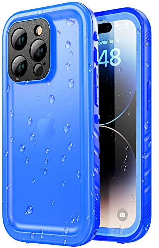 SPORTLINK for iPhone 14 Pro Waterproof Case - Shockproof Heavy Duty Front and Back Cover with [Built in Screen/Camera Protector] 360 Full Body Protective [Dustproof][IP68 Underwater]-6.1 Blue