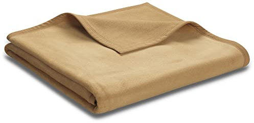 biederlack Wohndecke Unicolour Baumwollmischung Camel Größe 100x150 cm