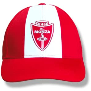 AC Monza Unisex Baseballkappe mit Schirm Fußball Cap, rot, Einheitsgröße