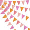 Banderole multicolore de 10 m pour mariage, anniversaire, fête prénatale, décoration de fête, orange pour rose