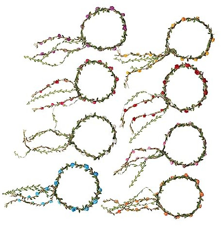 FOMIYES 8st Stirnband Mit Rosenblüten Hochzeitskopfschmuck Für Die Braut Stirnband Mit Blumenkranz Haarkranz Hochzeitsdekoration Hochzeit Kopfschmuck Blumenkopfschmuck Reisen Mode Plastik