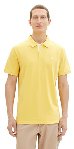 TOM TAILOR Herren 1031006 Basic Piqué Poloshirt, 34663 - Sunny Yellow, L