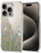 Unov Case Compatible with iPhone 15 Pro Case Clear with Pattern Slim Protective Soft TPU Bumper Embossed Design 6.1 Inch (Flower Bouquet)