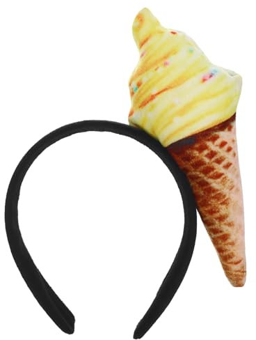 Mipcase Eistüten-Stirnband Kostüm-Party-Zubehör Stirnband Lustige Party-Dekorationen Zum Thema Essen Geburtstagsparty-Zubehör Lebensmittel-Verkleidungszubehör Für Zuhause Party-Dekoration