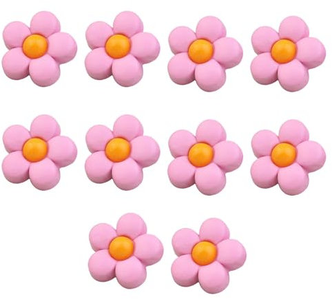 10 Stücke Kunststoff Knöpfe Knöpfe Kinder,kinderknöpfe Babyknöpfe Blumenknöpfe Für Mädchen Und Jungen-rosa+gelb-18mm