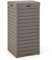 COSTWAY Cubo de Basura para Exterior, 117,5L Contenedor de Basura con Tapa y Bandeja líquida Extraíble, Bote de Basura de Resina, Contenedor Impermeable de Doble Tapa, 40 x 40 x 86 cm (Marrón)