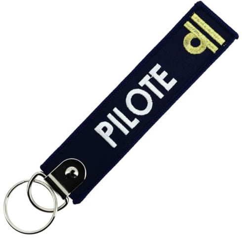 CLJ - Porte-clés - Pilote - Pilot - Bleu Marine - Grades Aviation Civile - Élégance Française