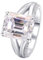 Whoiy Verlobungsring Ringe Weisgold, Echt Gold Hochzeitsringe 14K Elegant Eheringe Trauringe 585 Damenringe 5ct Moissanit Großer 63 (20.1)