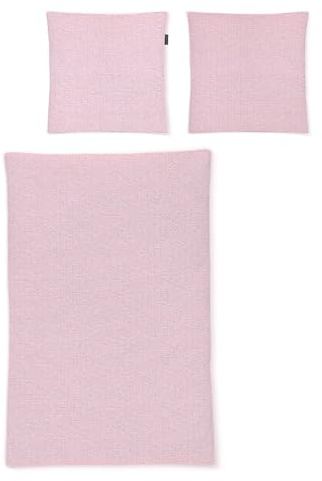 Irisette Seersucker Bettwäsche Easy Granby rosa, 1 Bettbezug 155 x 200 cm + 1 Kissenbezug 80 x 80 cm