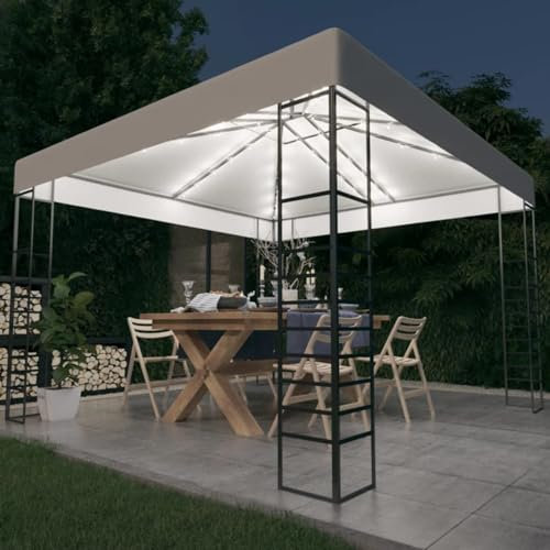 Gartenzelt, Chaduof Pavillon, Partyzelt, Gartenpavillon, Faltpavillon, Rennzelt, Anstellpavillon, Zelt Garten, 3x3 m Weiß