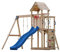 AXI Moos Spielturm aus Holz mit 2 Schaukeln & Strickleiter | XXL Spielhaus / Spielplatz für Kinder mit Kletterwand, Sandkasten & Rutsche , blau | Schaukelgerüst für den Garten..